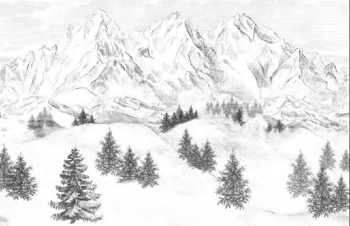 Tapete Berggipfel von Chamonix