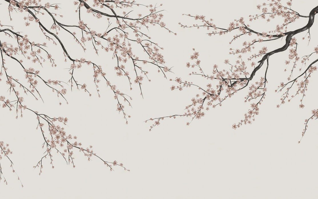 Papier peint panoramique Sakura beige