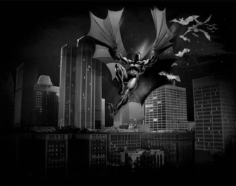 Batman Panoramic Tapeten Film Held alle dunkel