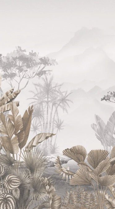 Papier peint tendance tropical sepia, XXL, tendance