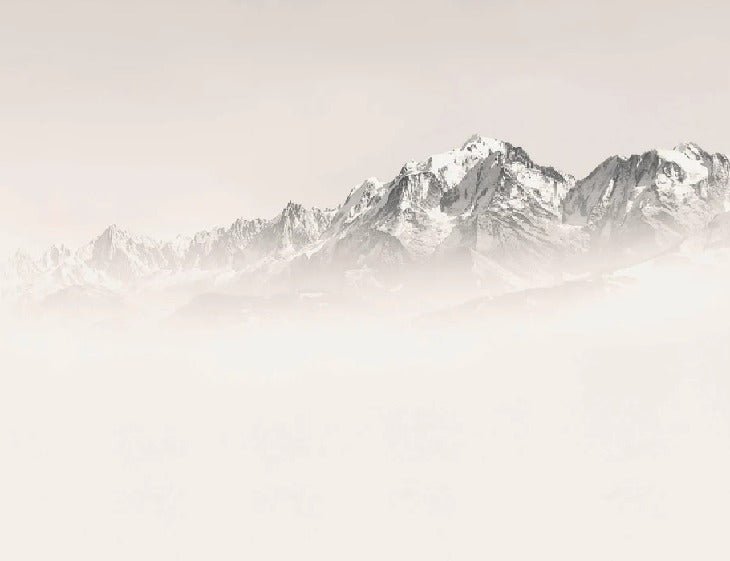 Tapete Mont Blanc im Sepia-Nebel