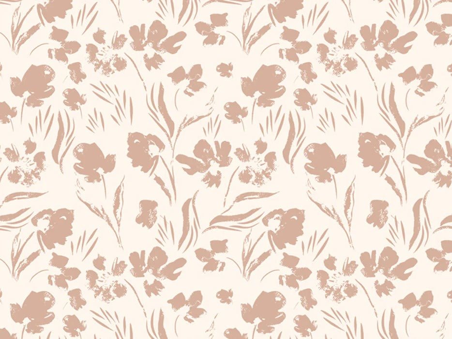 Tapete Blume Puderbeige