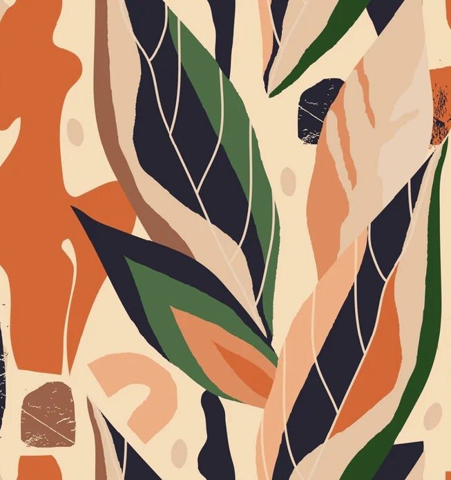 Papier peint mur végétal abstrait, XXL, tendance