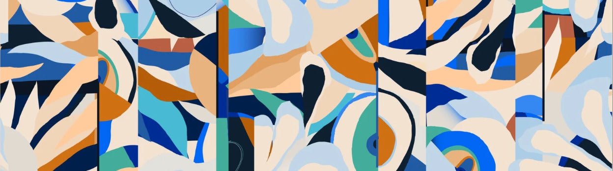 Papier peint abstrait vibrant, XXL, tendance