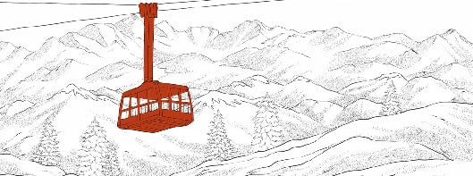 Tapete La Plagne Gondelbahn rot