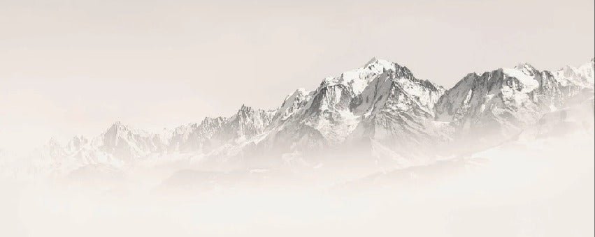 Tapete Mont Blanc im Sepia-Nebel