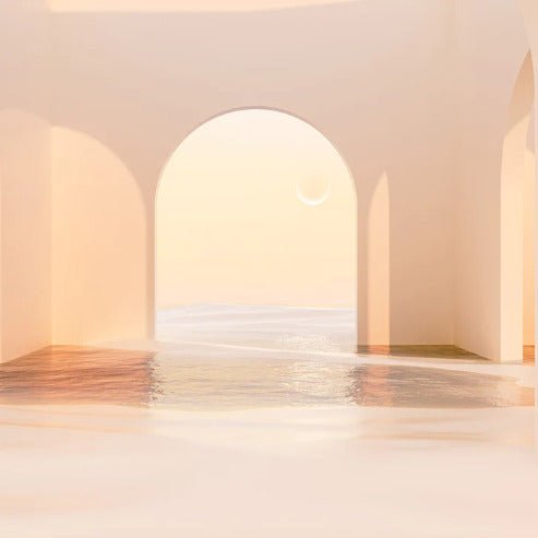 Papier peint panoramique design sunset arch, mural concept, tendance