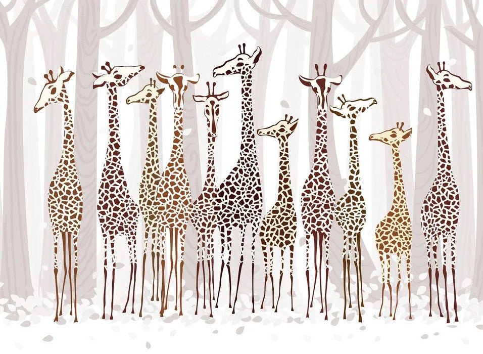 Papier peint Élégantes Girafes, XXL, tendance