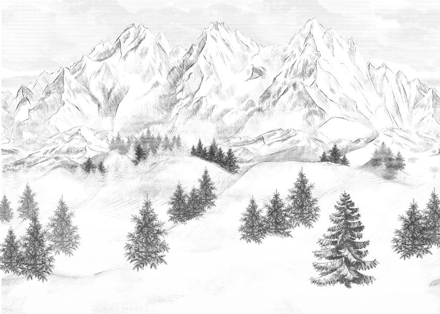 Tapete Berggipfel von Chamonix