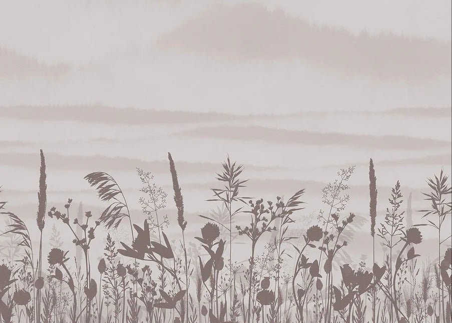 Panorama-Tapete Zweig monochrom