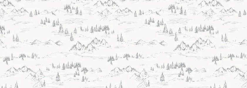 Tapete Illustration Berg und Tanne