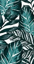 Papier peint intissé feuille couleur bleu paon, XXL, tendance