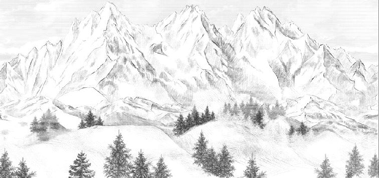 Tapete Berggipfel von Chamonix