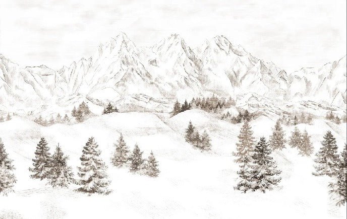 Tapete Bergmassiv der Alpen