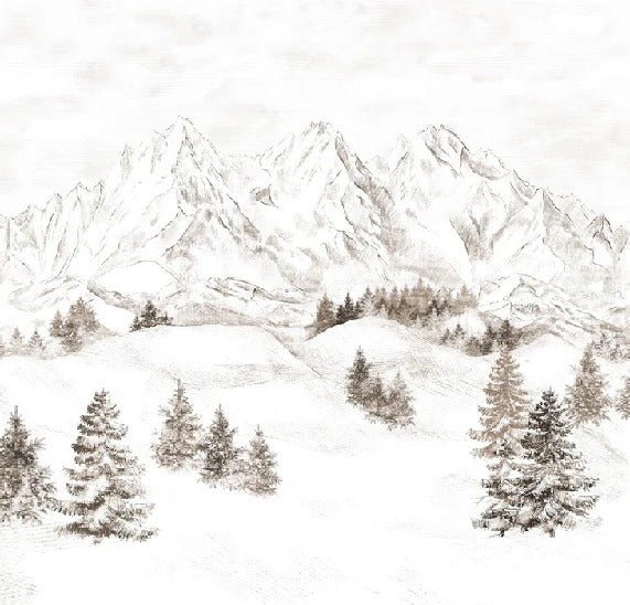 Papier peint montagne massif des Alpes, XXL, tendance