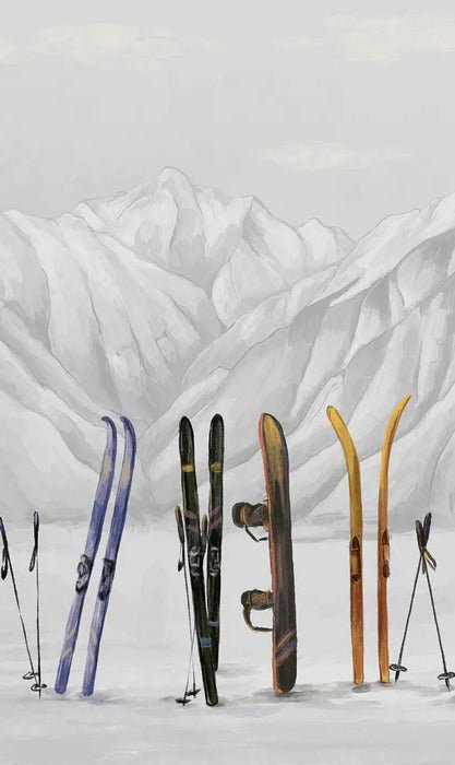 Papier peint ski à Courchevel