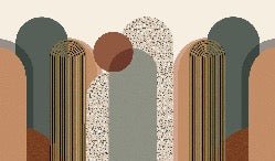 Tapete Art Deco Grafik Trend