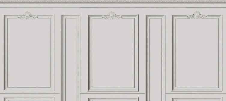 Papier peint Français Haussmannien Gris chaud, XXL, tendance