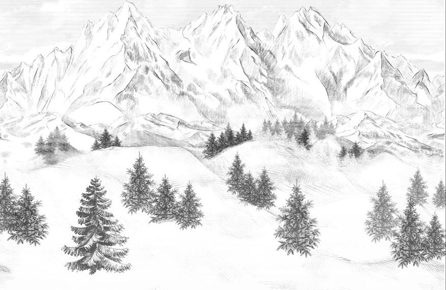 Tapete Berggipfel von Chamonix
