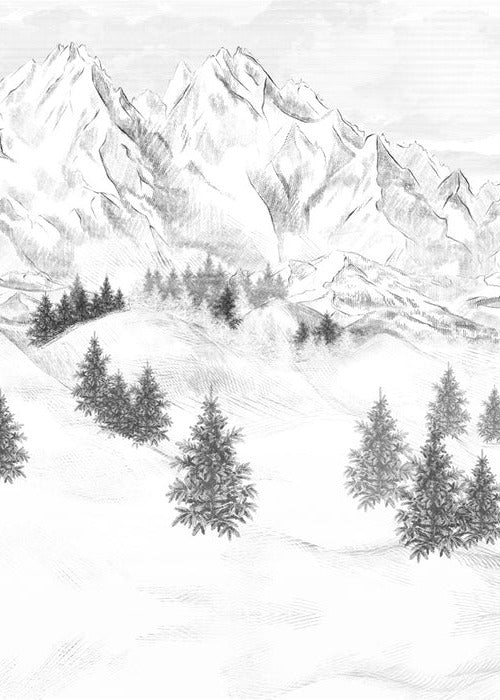 Tapete Berggipfel von Chamonix
