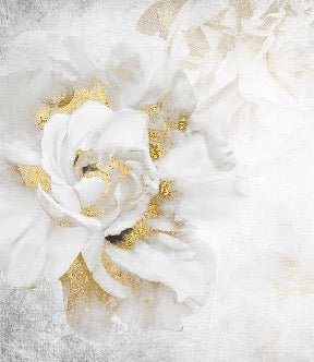 Tapete Blume Gold
