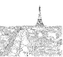 Panorama-Tapete Paris