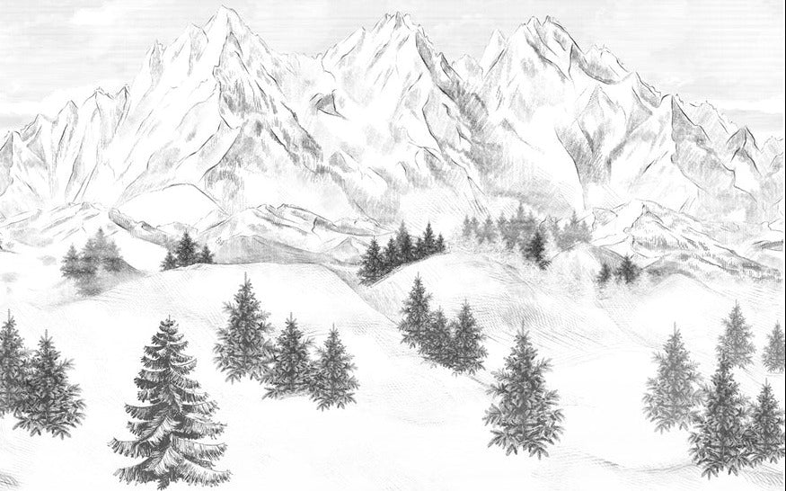 Tapete Berggipfel von Chamonix