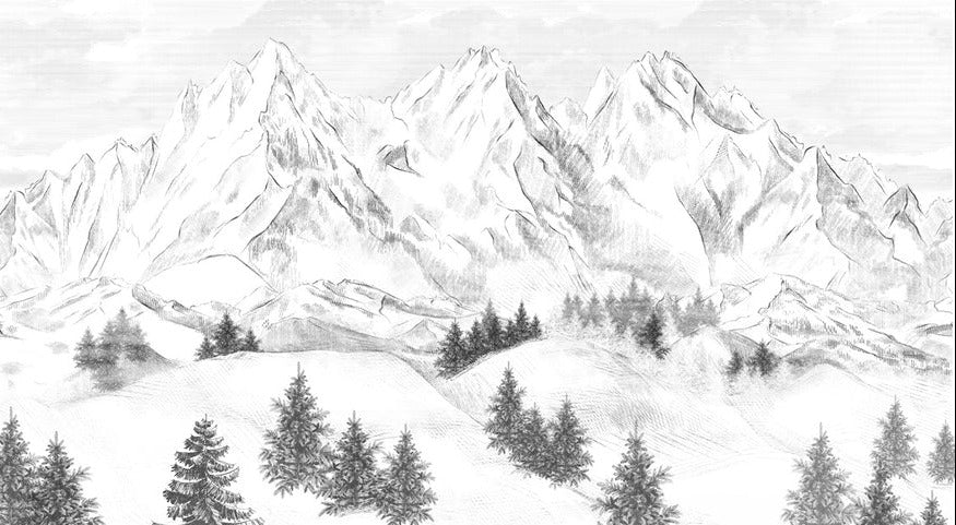 Tapete Berggipfel von Chamonix