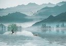 Papier peint entre montagne et lac, XXL, tendance