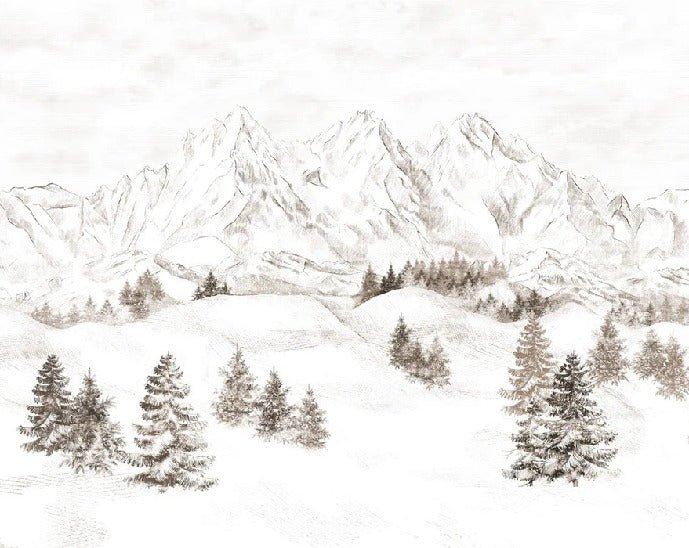 Tapete Bergmassiv der Alpen