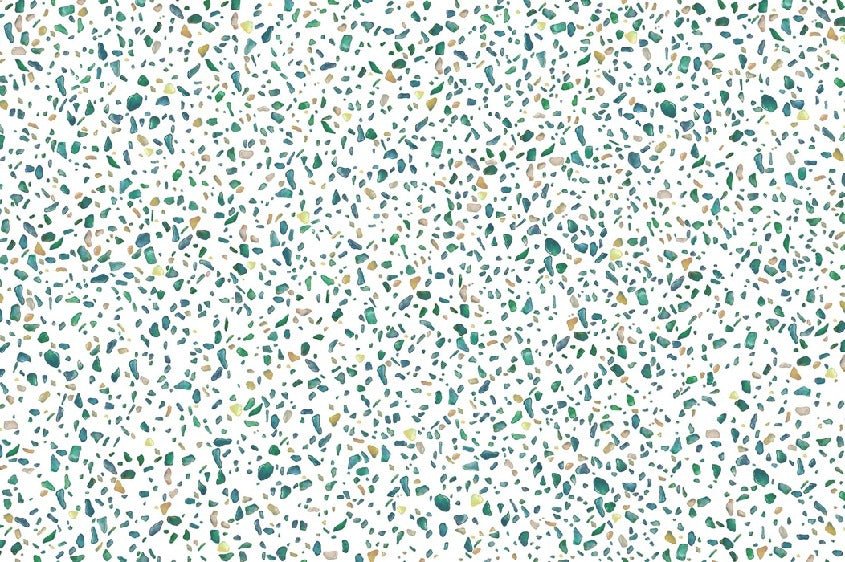 Papier peint effet terrazzo anisé, XXL, tendance