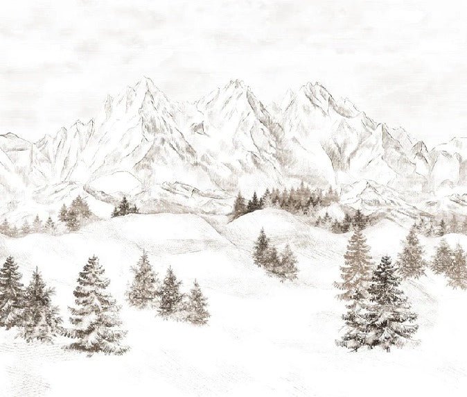 Papier peint montagne massif des Alpes, XXL, tendance