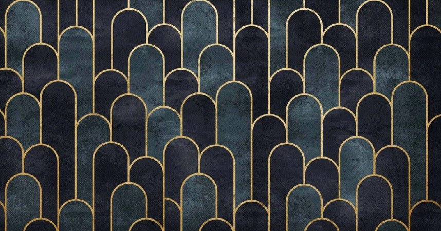 Papier peint restaurant dark blue chic, XXL, tendance