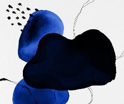 Moderne Tapete Aquarell Petrolblau
