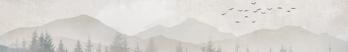 Tapete Naturpanorama schwarz-weiß