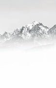 Tapete Mont Blanc im Nebel schwarz und weiß