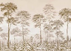 Papier peint nature pinède sépia, XXL, tendance