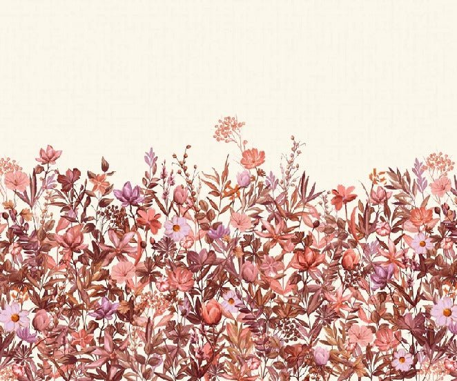 Tapete Blumen mit dem Pinsel