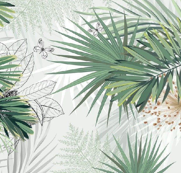 Natur-Panorama-Tapete green palm