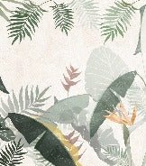 Papier peint sur mesure végétal vert jaune, XXL, tendance