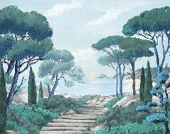 Papier peint balade dans les calanques, XXL, tendance