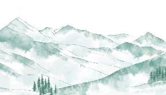 Tapete Bergkette der Aravis mintgrün