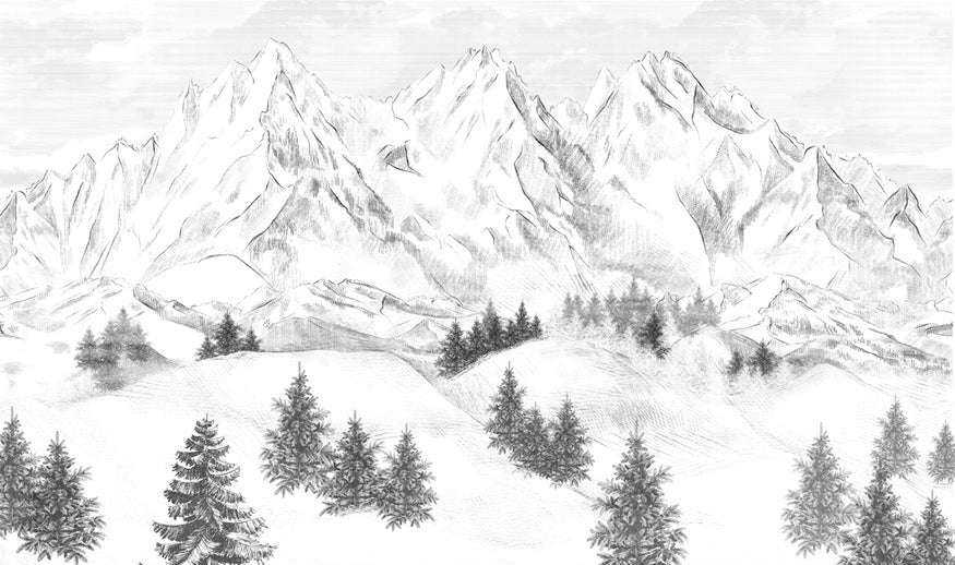 Tapete Berggipfel von Chamonix