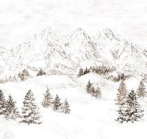 Tapete Bergmassiv der Alpen