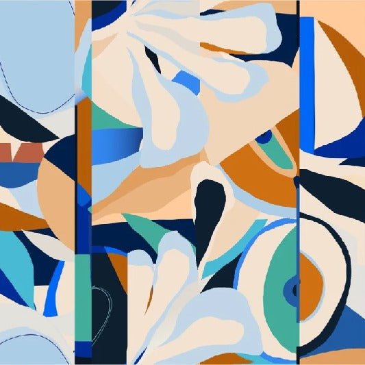 Papier peint abstrait vibrant, XXL, tendance