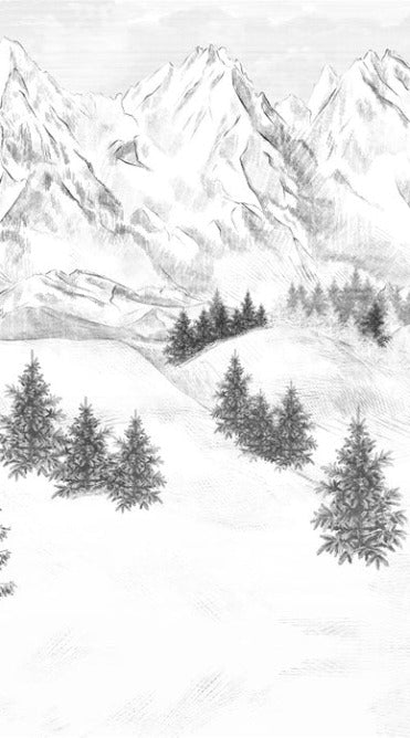 Tapete Berggipfel von Chamonix