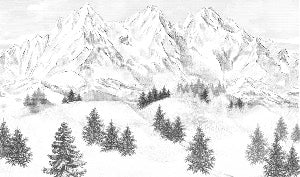 Tapete Berggipfel von Chamonix