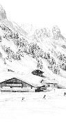Papier peint Clusaz ski fond montagne Confins, XXL, tendance