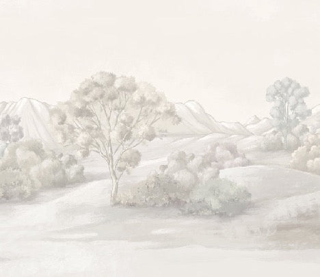 Papier peint paysage poétique sépia, XXL, tendance