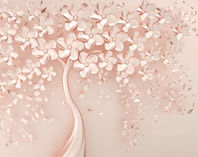 Tapete Tree 3D Rose Gold